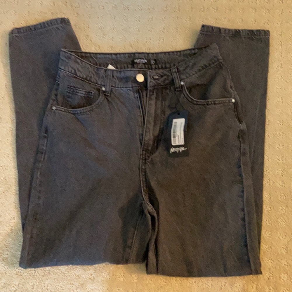 Womens jeans black wash high waist